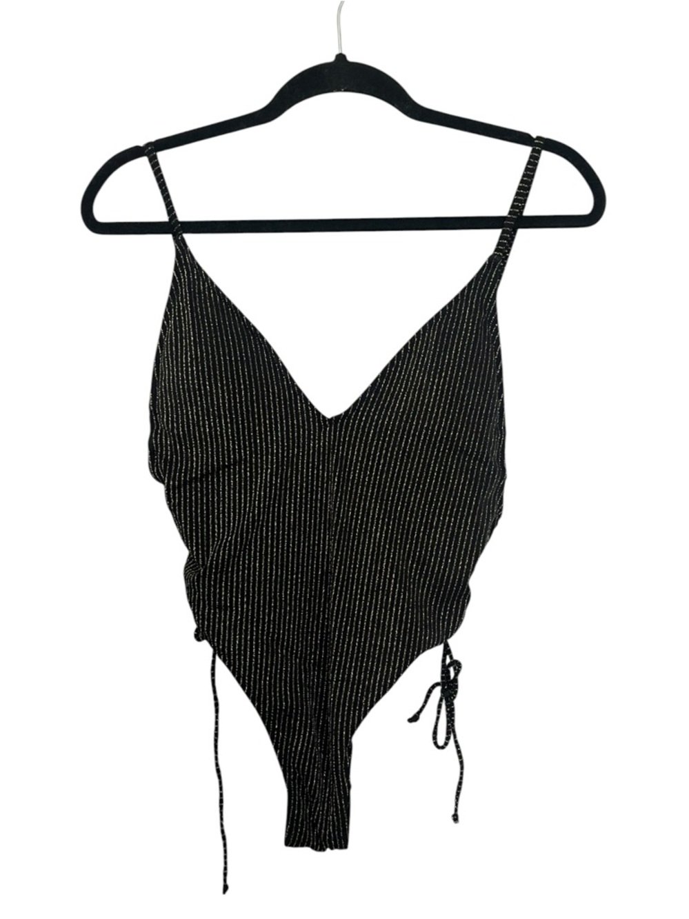 South Beach Black & Gold Sparkle One Piece Swimsuit